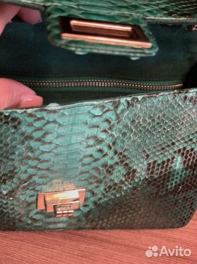 Сумка из натуральной кожи питона