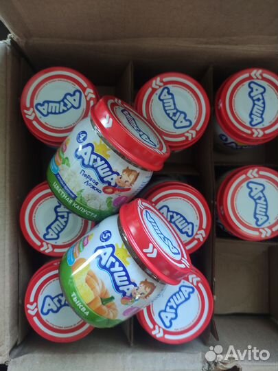 Детское пюре Агуша и безмолочные каши