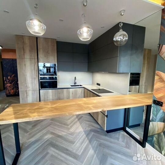 Угловая кухня с мдф фасадами