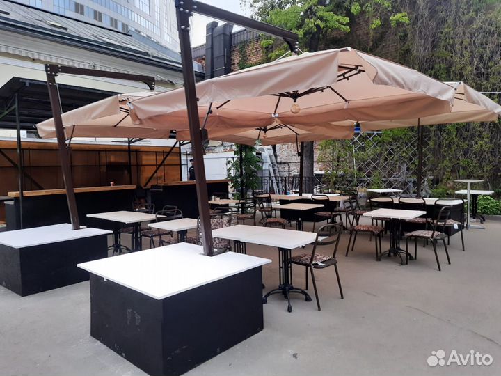 Зонт уличный на боковой стойке