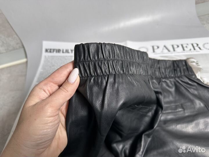 Кожаные шорты женские 42 размер