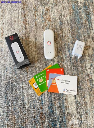 USB модем 4G с раздачей Wi-Fi + сим-карта