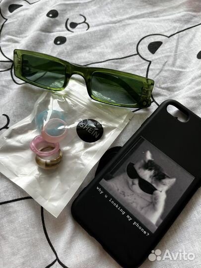 Колечки, чехол, очки