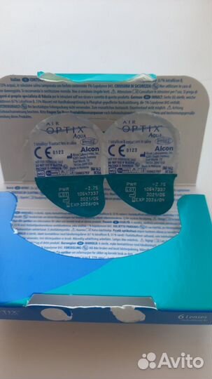 Линзы контактные air optix aqua
