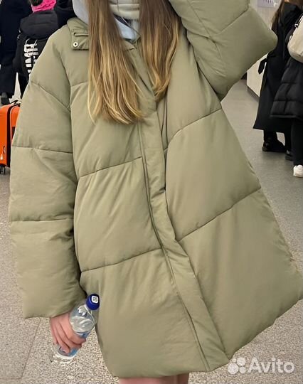 Утеплённая оверсайз куртка