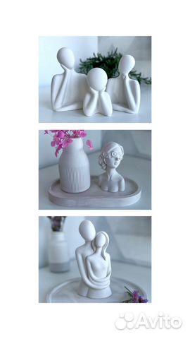 Гипсовый декор, наборы, вазы