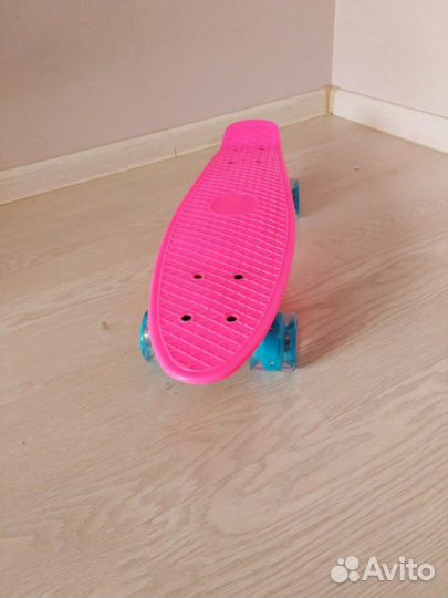 Пласт борд Penny Board пластиковый розовый скейт