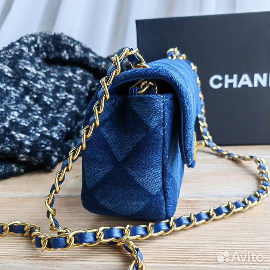 Сумочка из денима Chanel Classic 20x12