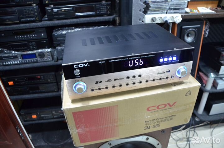 Усилитель Bluetooth USB c караоке COV SM-085