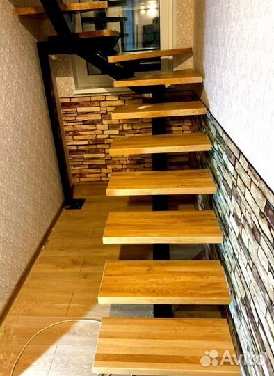 Облицовка ступеней породами дерева