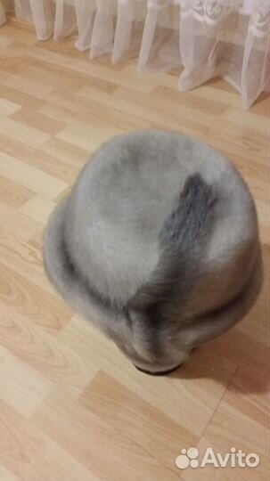 Шапка из голубой норки