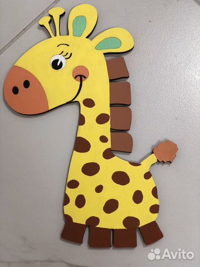 Панно на стену в детской, фигурки животных