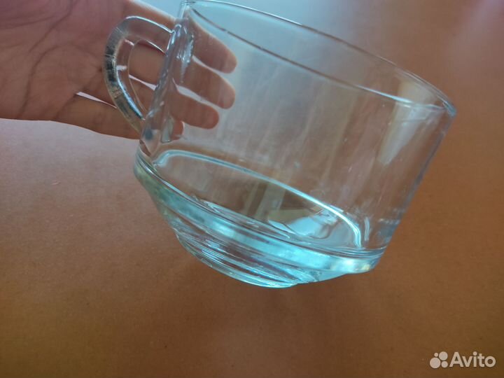 Кружка стеклянная большая