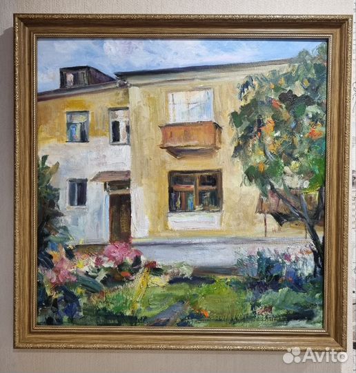 Картина маслом на холсте пейзаж в раме