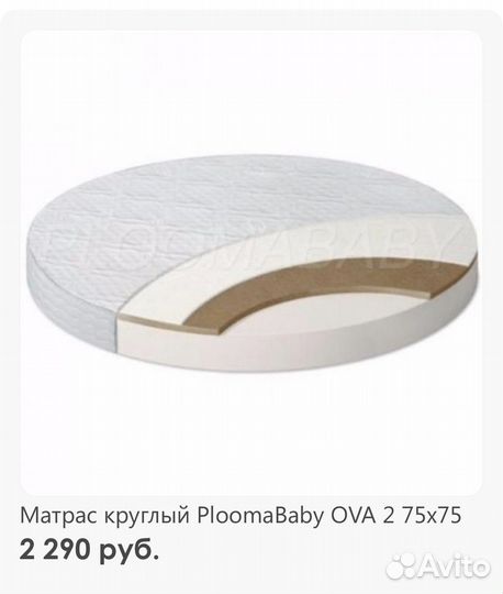 Круглый матрас 75/75