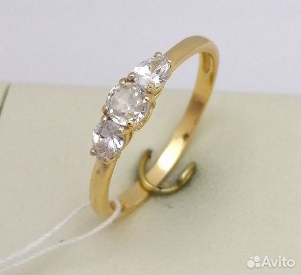 Кольцо / размер 17,5 / 1,77г / Золото585 / фианиты