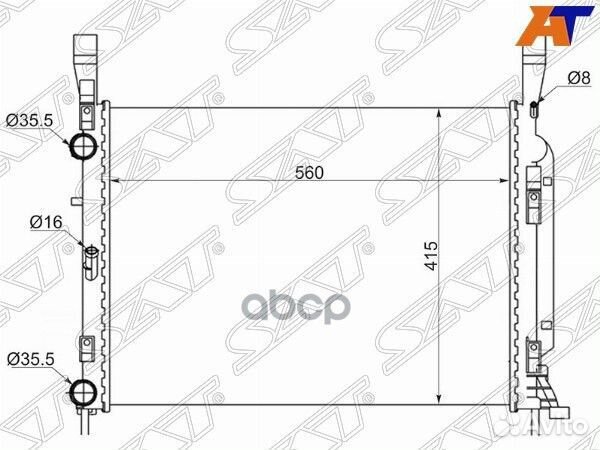 Радиатор Renault Kangoo 08-16 RN0006-2 Sat
