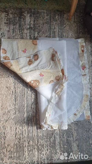 Комплект : бортик и балдахин для детской кроватки