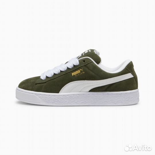 Puma Suede XL Dark Olive/White