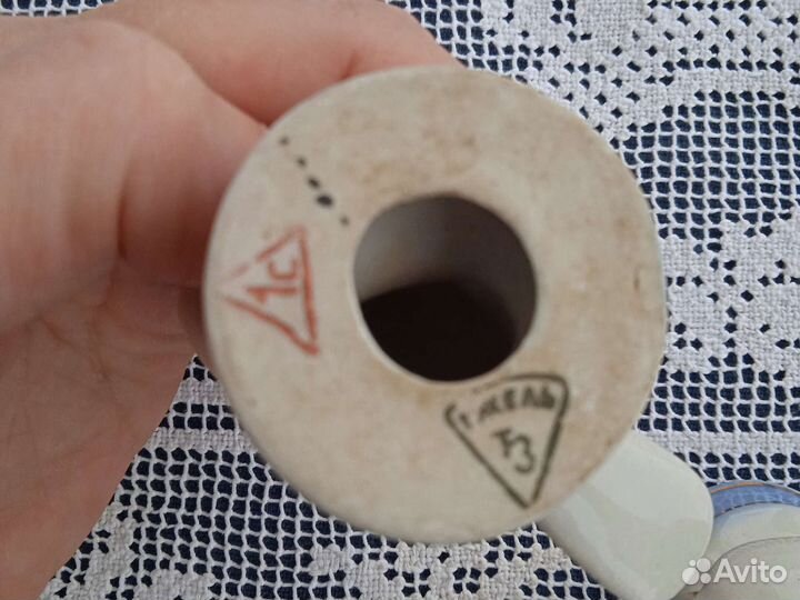 Голубки фарфоровые Гжель СССР винтаж