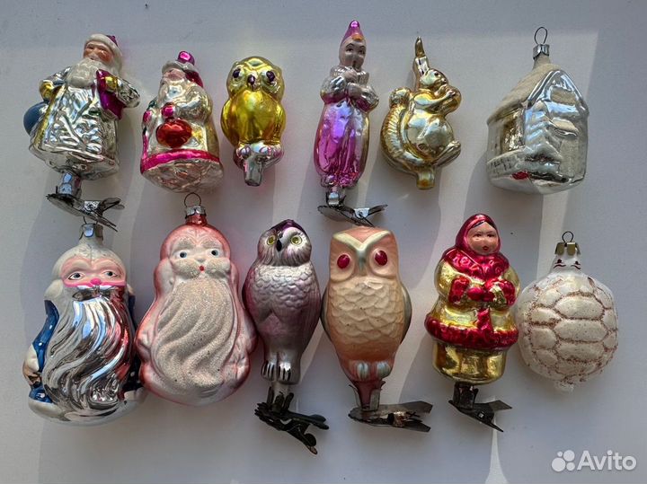 Елочные игрушки СССР на прищепке