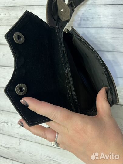 Кожаный пояс с карманами в стиле стимпанк