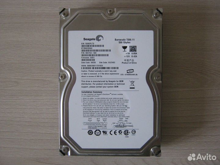 HDD 500 гб SATA 3,5