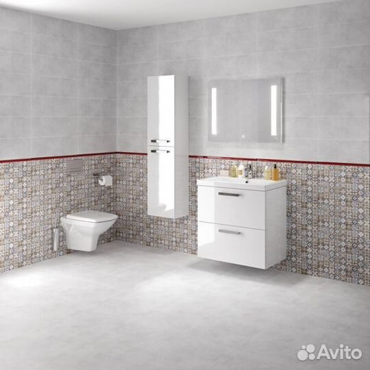 Зеркало Cersanit Base 80 kn-lu-led020*80-b-os Хром