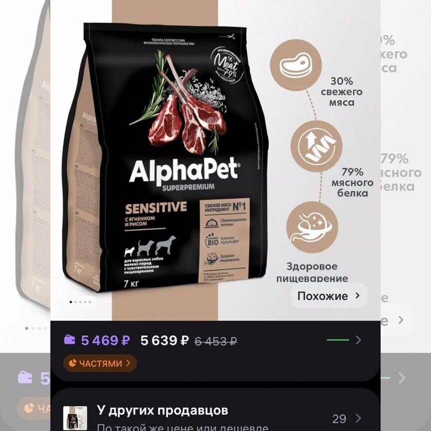 Корм alphapet для собак