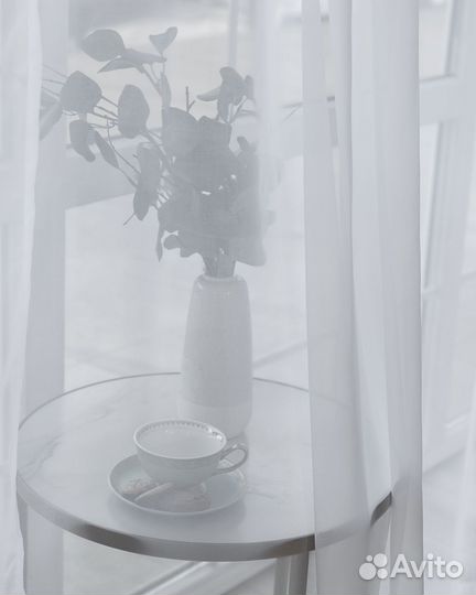 Вуаль белый тюль органза