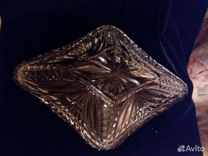 Винтажное хрустальное блюдо 
