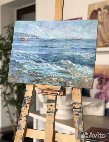 Картина маслом море пейзаж, картины на заказ