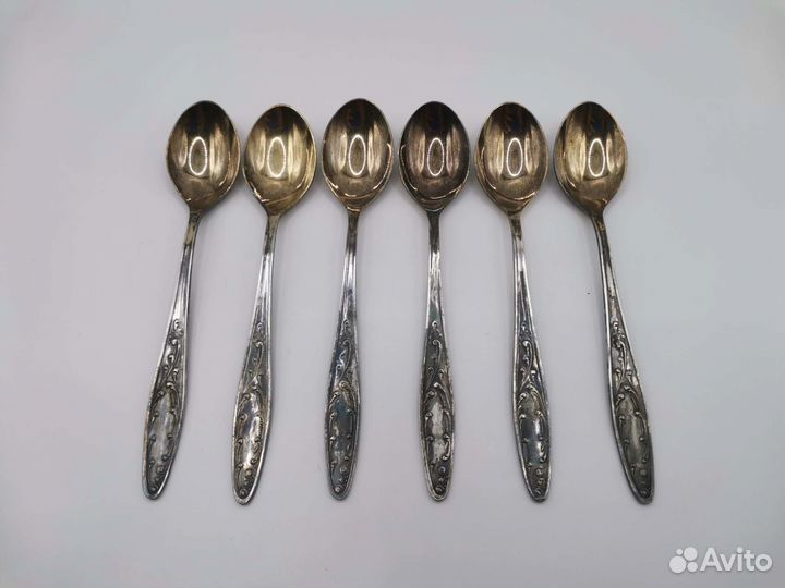 Ложки чайные мнц Мельхиор СССР 6 штук (Ч)