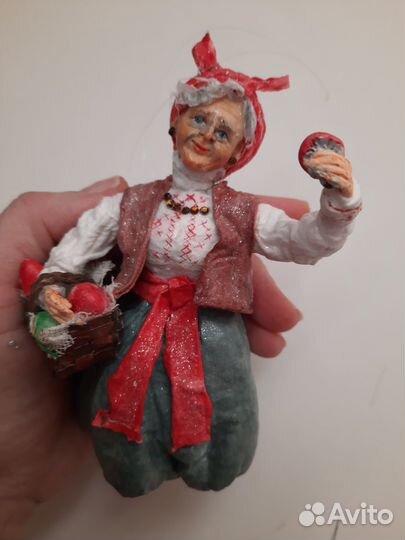 Ватная елочная игрушка