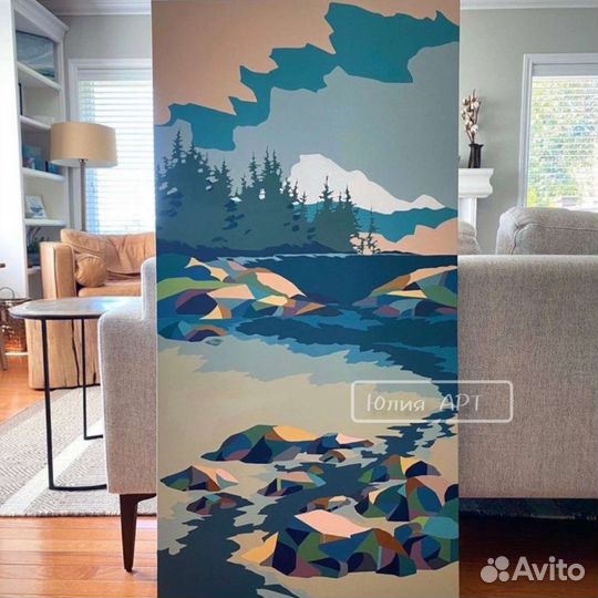 Картина интерьерная абстракция на холсте