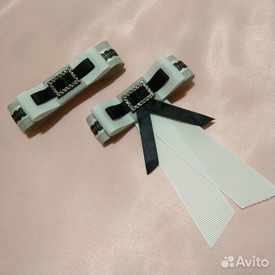 Брошь-бант и заколка (комплект)