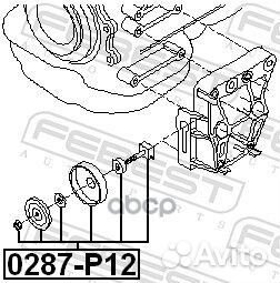 Ролик натяжной 0287-P12 0287-P12 Febest