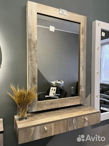 Зеркало гримерное станция под заказ лофт с лампами