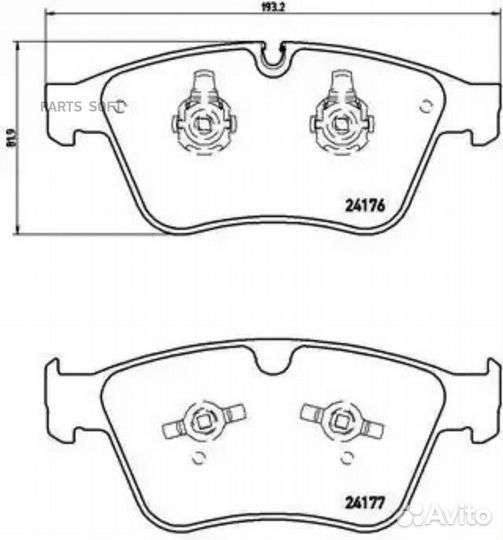 Brembo P50105 P50105 колодки дисковые передние\ MB