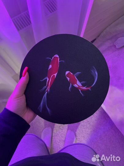 Картина с карпами кои