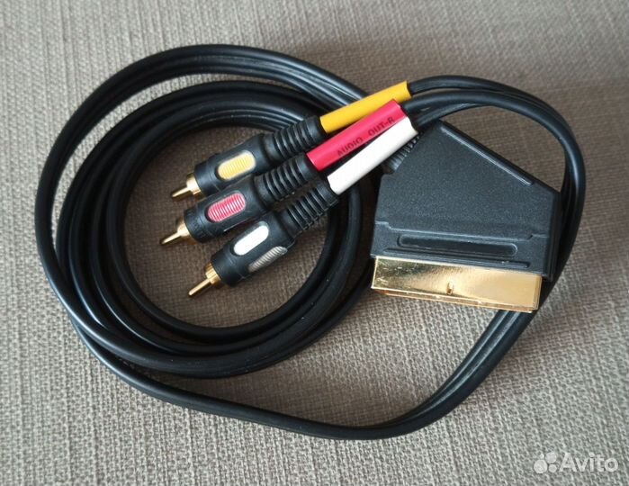Кабель переходник scart-3 RCA