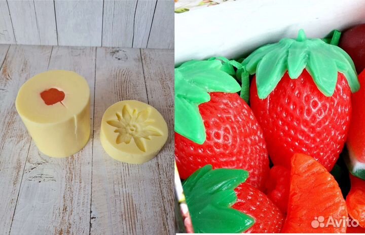Силиконовые формы для мыла (Клубника, ягоды, икра)