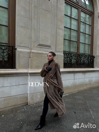 Шуба норковая карамель