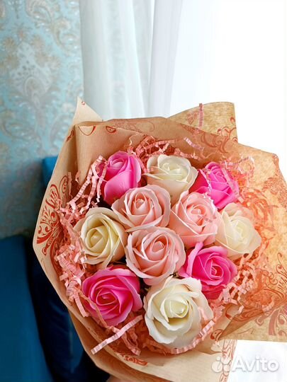 Букет из мыльных роз в наличии и под заказ