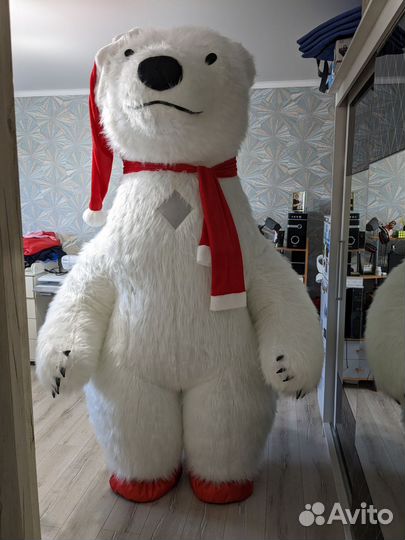 Новогодний костюм для надувного медведя