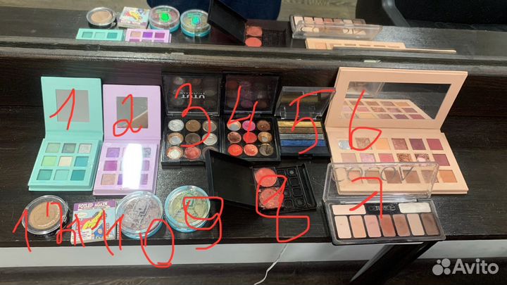 Палетки тени для век