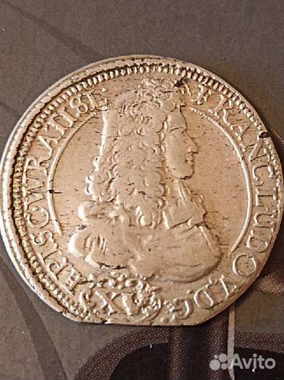 15 крейцеров 1693 епископство Бреслау RRR