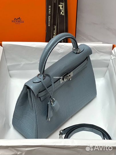 Сумка Hermes Kelly 25 из матовой кожи крокодила