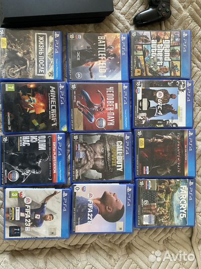 Игровая приставка ps4 с играми