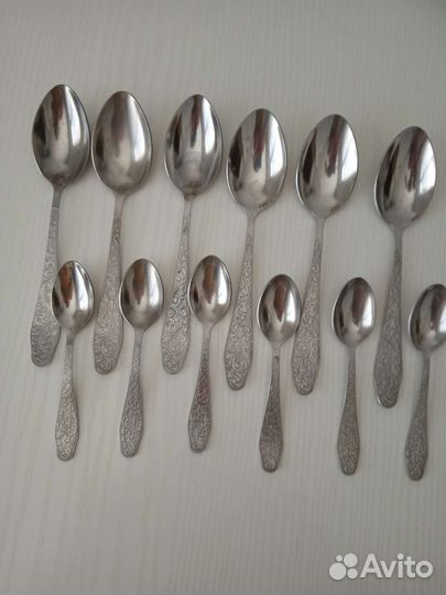 Мельхиоровые чайные ложки СССР, ложки,вилки СССР